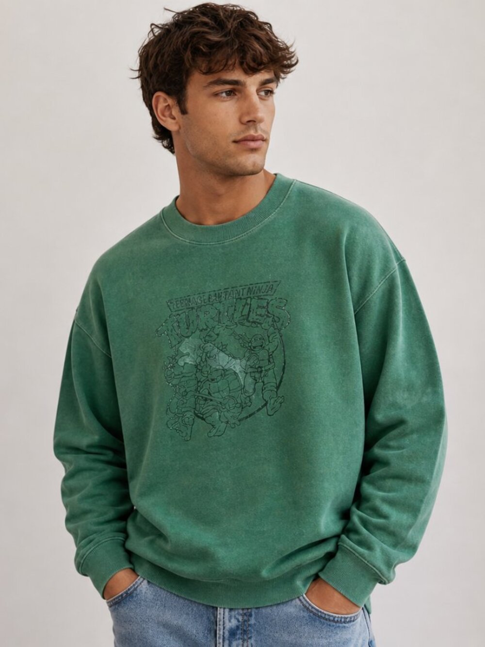 NWT‎ MENS PUMA X TMNT RELAXED GRAPHIC CREW TR